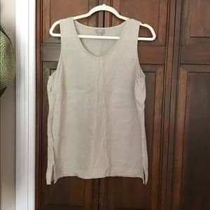 J Jill Sleeveless Linen top Size L